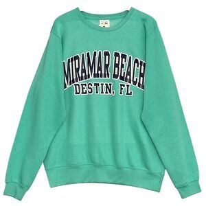 Miramar Beach Destin FL‎ Pacific Sweatshirt Pullover Mint Green Womens M NWT